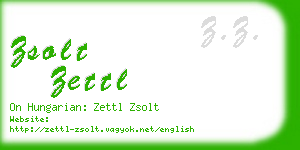 zsolt zettl business card